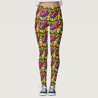 Abstract Colourful Leggings,  Leggings