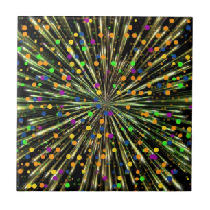 Abstract Colourful Lights - Beautiful Tile