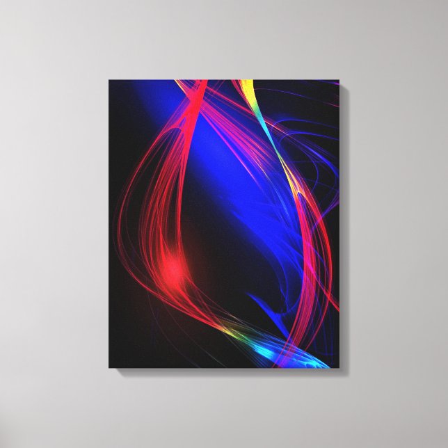 Abstract Colourful Lights Canvas Print (Front)