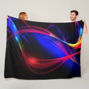 Abstract Colourful Lights Fleece Blanket