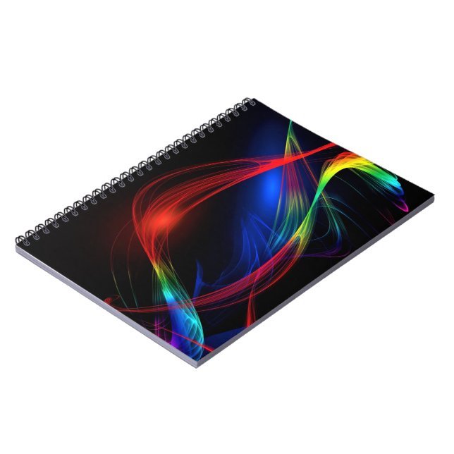 Abstract Colourful Lights Notebook (Left Side)