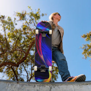 Abstract Colourful Lights Skateboard - Modern