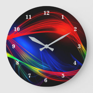 Abstract Colourful Lights Wall Clock - Beautiful