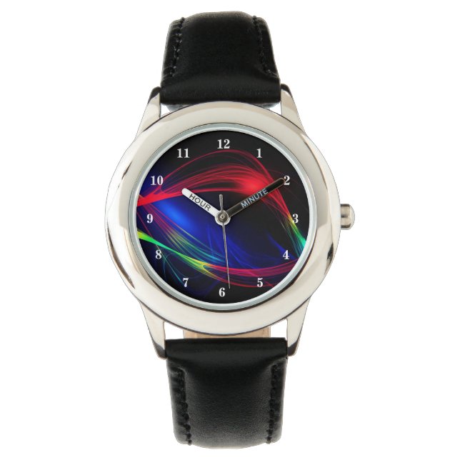 Abstract Colourful Lights Watch Gift (Front)