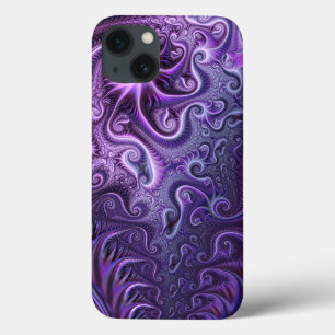 Abstract Colourful Lilac & Violet Spiral Pattern iPhone 13 Case