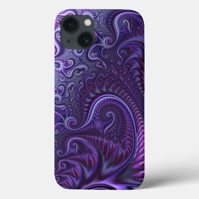 Abstract Colourful Lilac & Violet Spiral Pattern Case-Mate iPhone Case (Back)