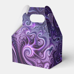 Abstract Colourful Lilac & Violet Spiral Pattern Favor Box