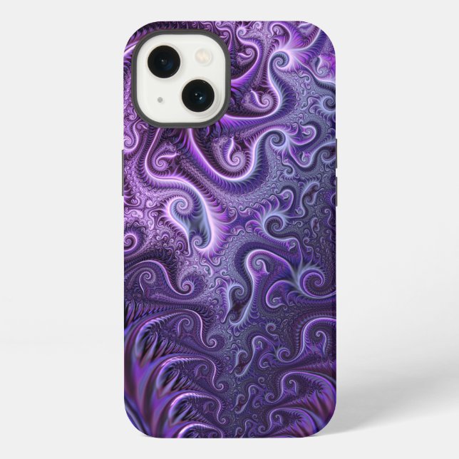 Abstract Colourful Lilac & Violet Spiral Pattern  iPhone Case (Back)