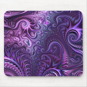 Abstract Colourful Lilac & Violet Spiral Pattern Mouse Pad