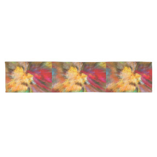 Abstract Colourful Linear Geometric Pattern Short Table Runner