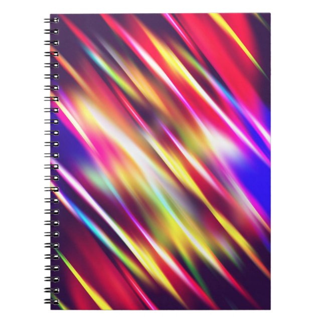 Abstract colourful lines notebook (Front)