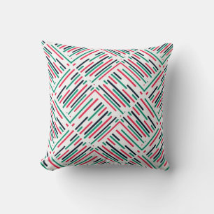 Abstract Colourful Lines Pattern Throw Pillow