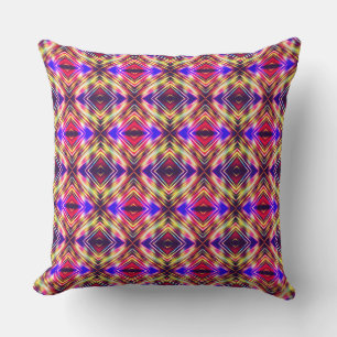 Abstract colourful lines throw pillow