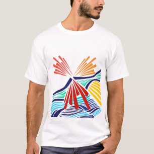 Abstract Colourful Lines Throw Pillow   Modern Geo T-Shirt