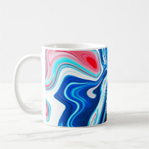 Abstract colourful liquid marble texture coffee mug