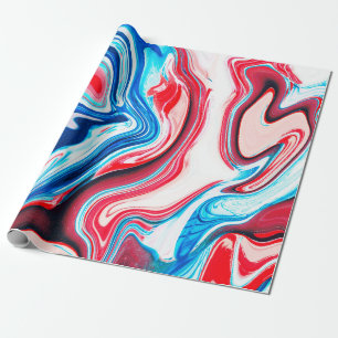 Abstract colourful liquid marble texture wrapping paper