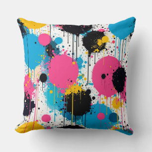 Abstract 🎨 Colourful Living Room Throw Pillow