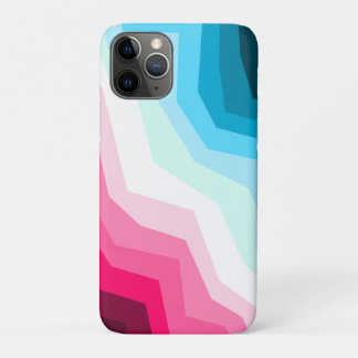Abstract colourful magenta ice blue cyan minimalis iPhone 11 pro case