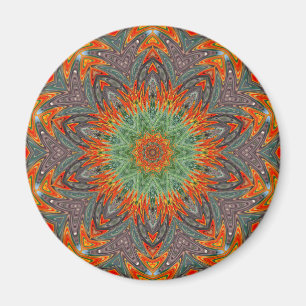 abstract colourful mandala magnet