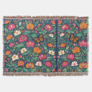 Abstract Colourful Mexican Lotus Garden Blankets