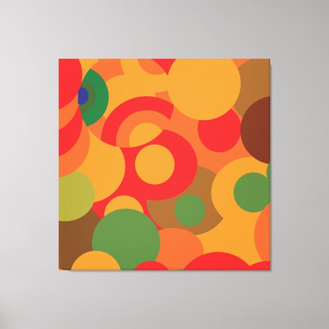 Abstract colourful modern geometric pattern canvas print (Front)