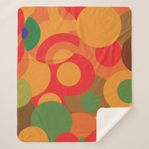 Abstract colourful modern geometric pattern sherpa blanket