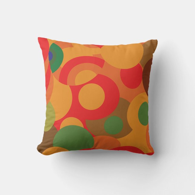 Abstract colourful modern geometric pattern throw pillow (Front)