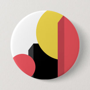Abstract, colourful, modern, simple, vibrant desig 3 inch round button