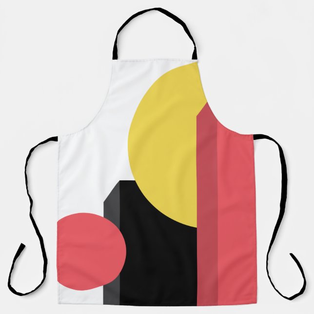 Abstract, colourful, modern, simple, vibrant desig apron (Front)