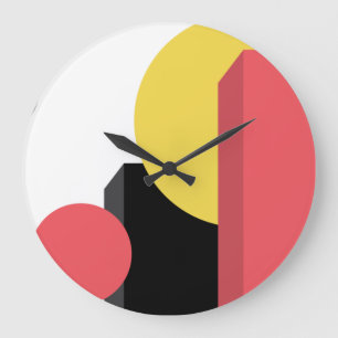 Abstract, colourful, modern, simple, vibrant desig large clock
