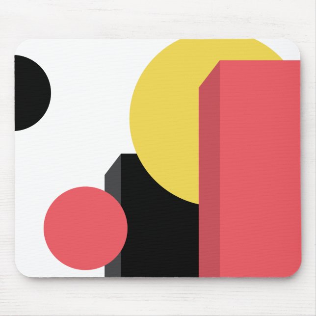 Abstract, colourful, modern, simple, vibrant desig mouse pad (Front)