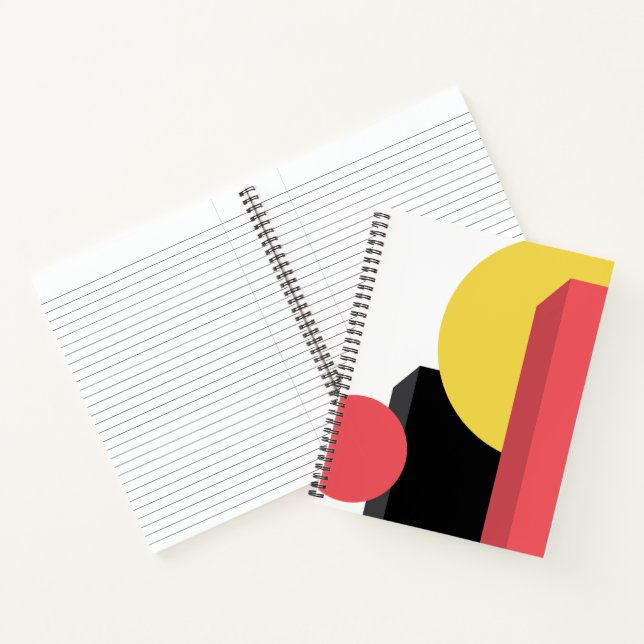 Abstract, colourful, modern, simple, vibrant desig notebook (Inside)