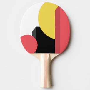 Abstract, colourful, modern, simple, vibrant desig ping pong paddle
