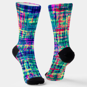 Abstract Colourful Modern Tie Dye Pattern Socks