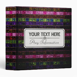 Abstract Colourful Mosaic Look Leather #4 Binder