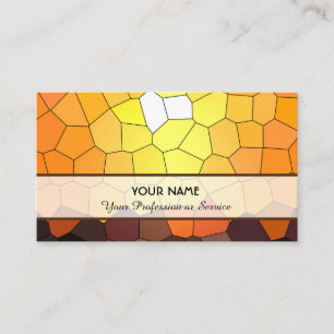 Abstract colourful mosaic sunset tiles pattern business card