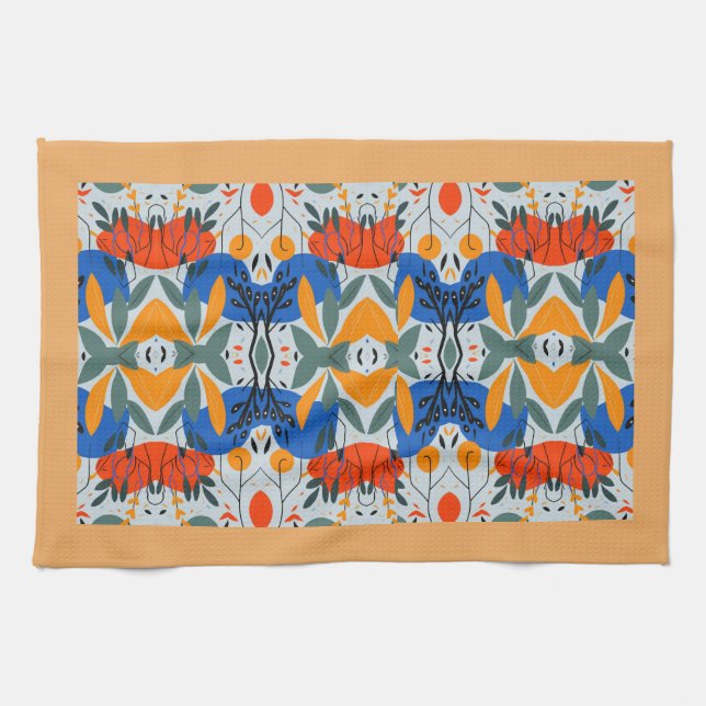 Abstract Colourful Nature Kitchen Towel (Horizontal)