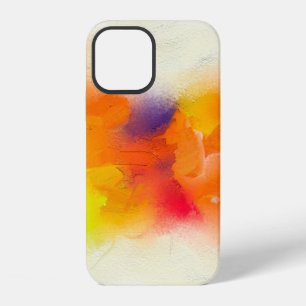 Abstract colourful oil painting on canvas texture. iPhone 12 case