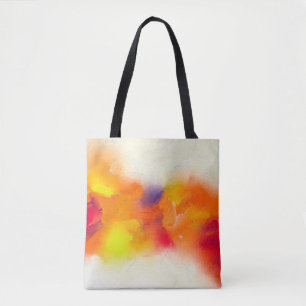 Abstract colourful oil painting on canvas texture. tote bag