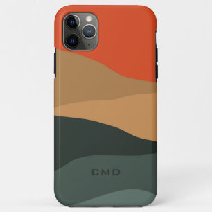 Abstract colourful organic stripes design iPhone 11 pro max case