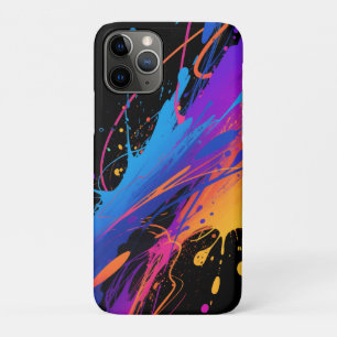 Abstract Colourful Paint Splatter Background iPhone 11 Pro Case