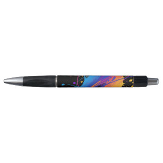 Abstract Colourful Paint Splatter Background Pen