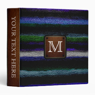 Abstract Colourful Painted Leather Binder
