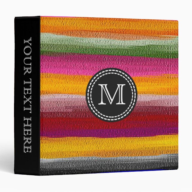 Abstract Colourful Painted Pastel #10 Binder (Front/Spine)