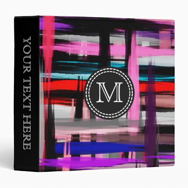 Abstract Colourful Painted Pastel #4 Binder (Front/Spine)