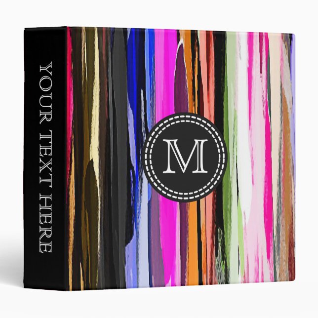Abstract Colourful Painted Pastel #6 Binder (Front/Spine)