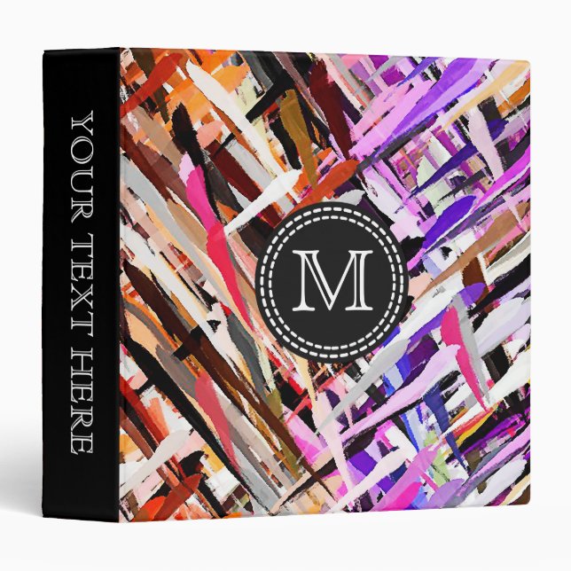 Abstract Colourful Painted Pastel #8 Binder (Front/Spine)