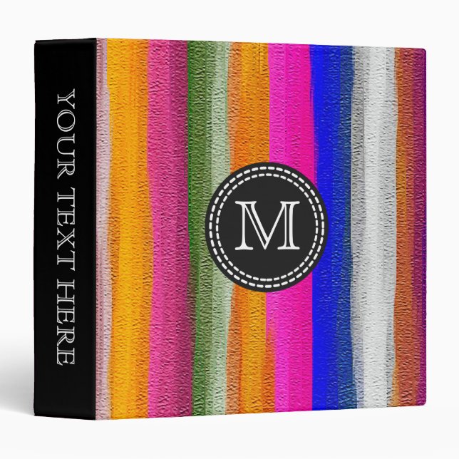 Abstract Colourful Painted Pastel #9 Binder (Front/Spine)