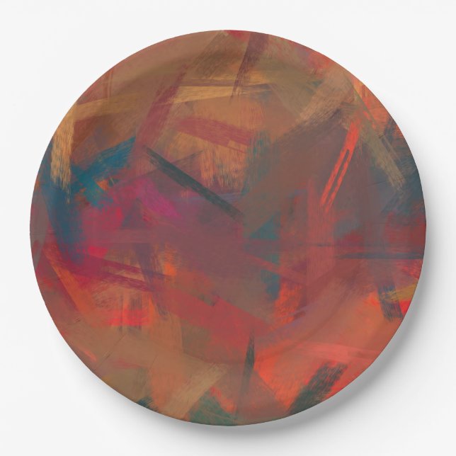 Abstract Colourful Painting #2 Paper Plate (Front)
