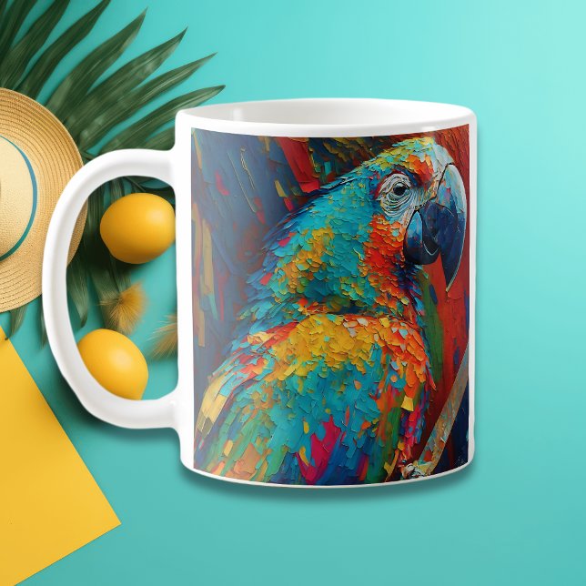 Abstract Colourful Parrot  Coffee Mug (Creator Uploaded)